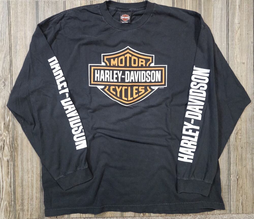 Harley Davidson Long Sleeve Shirt Mens Sz 3XL Milwaukee Wisconsin Classic Logo